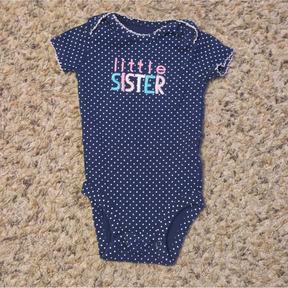 Bundle Of 5 Bodysuits Baby Size 0-3 Months Carters/Kidgets/Gerber